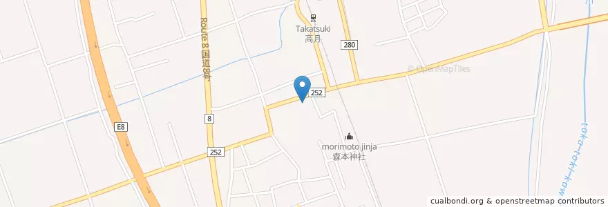 Mapa de ubicacion de 滋賀銀行高月支店 en Japon, Préfecture De Shiga, 長浜市.