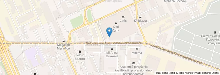 Mapa de ubicacion de Нияма en روسیه, Центральный Федеральный Округ, Москва, Северный Административный Округ.
