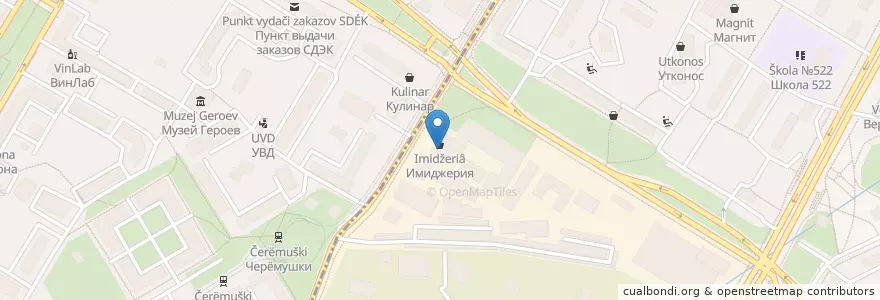 Mapa de ubicacion de Каре en Rússia, Distrito Federal Central, Москва, Юго-Западный Административный Округ.