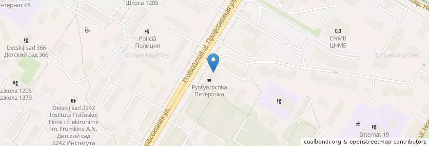 Mapa de ubicacion de У Эдуарда en Russia, Distretto Federale Centrale, Москва, Юго-Западный Административный Округ, Район Черёмушки.