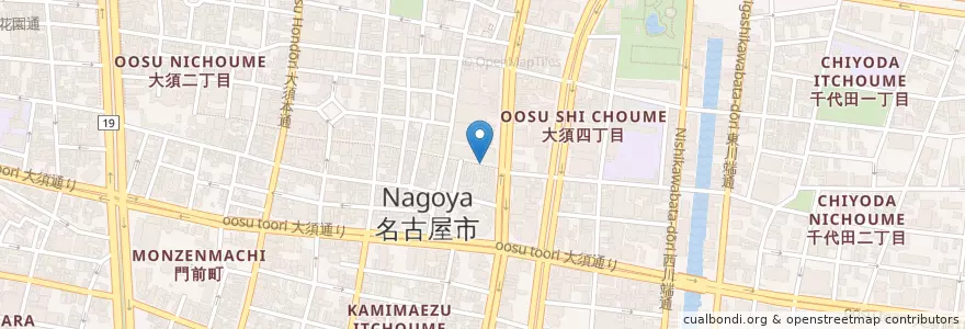 Mapa de ubicacion de 松屋コーヒー en Japan, Präfektur Aichi, 名古屋市, 中区.
