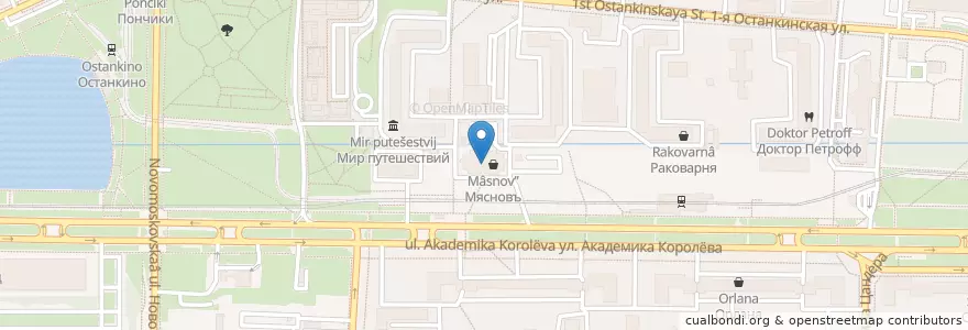 Mapa de ubicacion de Галактика en Rusland, Centraal Federaal District, Moskou, Северо-Восточный Административный Округ, Останкинский Район.