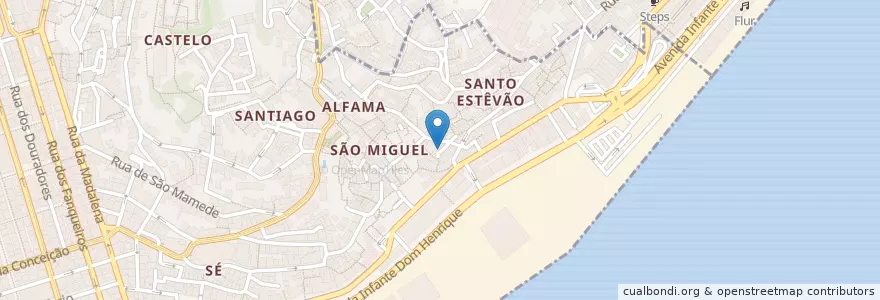 Mapa de ubicacion de O Beco en Португалия, Лиссабон, Grande Lisboa, Лиссабон, Santa Maria Maior.