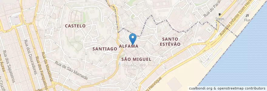 Mapa de ubicacion de Casa da Tia Helena en Portugal, Lisbonne, Grande Lisboa, Lisbonne, Santa Maria Maior.