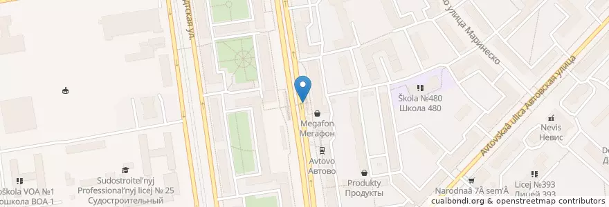 Mapa de ubicacion de Пирожки en Rusland, Северо-Западный Федеральный Округ, Oblast Leningrad, Sint-Petersburg, Кировский Район, Округ Автово.