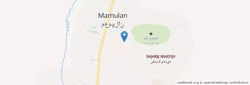Mapa de ubicacion de معمولان en 이란, استان لرستان‎, شهرستان پلدختر, بخش معمولان, معمولان, معمولان.