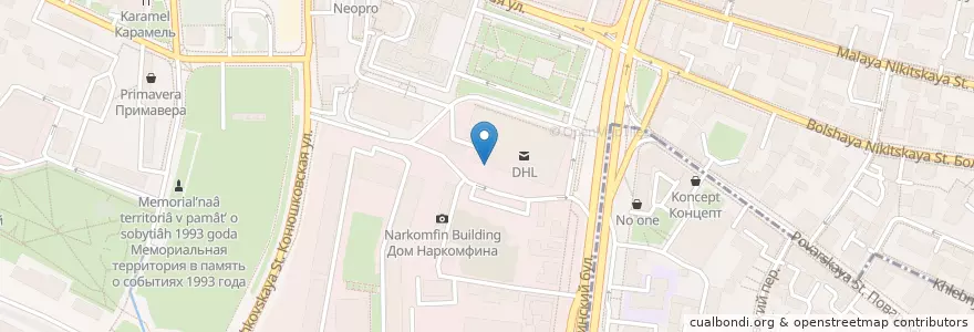Mapa de ubicacion de Академия en 러시아, Центральный Федеральный Округ, Москва, Центральный Административный Округ, Пресненский Район.