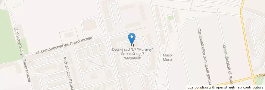 Mapa de ubicacion de Детский сад №7 “Муравей" en Rusland, Centraal Federaal District, Oblast Moskou, Городской Округ Домодедово.
