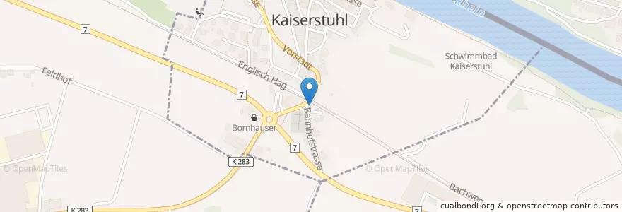 Mapa de ubicacion de Bücher Box (nimm & gib) en سوئیس, Aargau, Kaiserstuhl, Bezirk Zurzach, Kaiserstuhl.
