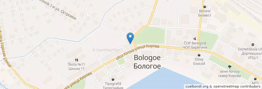 Mapa de ubicacion de Стоматология en Russia, Central Federal District, Tver Oblast, Bologovsky District, Городское Поселение Бологое.