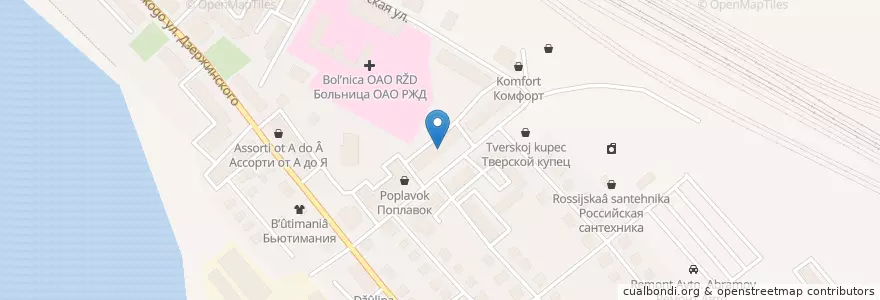 Mapa de ubicacion de Балтийский банк en Rusia, Distrito Federal Central, Óblast De Tver, Бологовский Район, Городское Поселение Бологое.