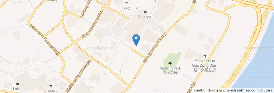 Mapa de ubicacion de 中国建设银行 en 中国, 重慶市, 重庆市中心.