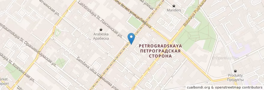 Mapa de ubicacion de Большой бар en Russland, Föderationskreis Nordwest, Oblast Leningrad, Sankt Petersburg, Petrograder Rajon, Округ Кронверкское.