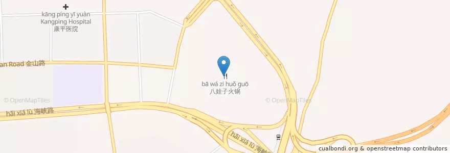 Mapa de ubicacion de 八娃子火锅 en 中国, 重庆市, 重庆市中心, 南岸区.