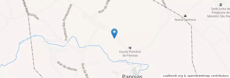 Mapa de ubicacion de Merelim (São Paio), Panoias e Parada de Tibães en Португалия, Северный, Каваду, Braga, Braga, Merelim (São Paio), Panoias E Parada De Tibães.