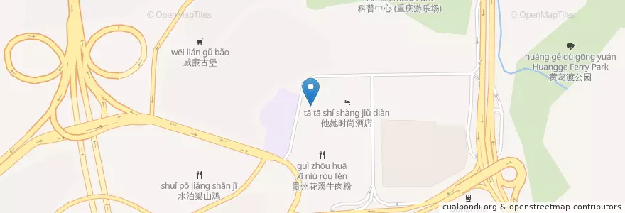 Mapa de ubicacion de 玉和记 en 中国, 重庆市, 重庆市中心, 南岸区.