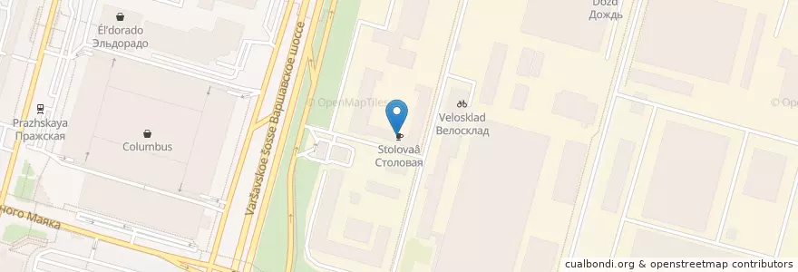 Mapa de ubicacion de Столовая en Rusia, Distrito Federal Central, Москва, Южный Административный Округ, Район Чертаново Центральное.