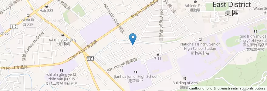 Mapa de ubicacion de Mountain House en Тайвань, Тайвань, Синьчжу, 東區.