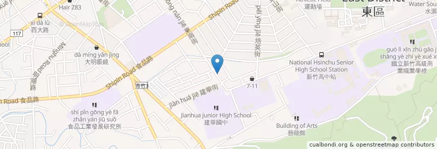 Mapa de ubicacion de 巨林美而美 en 台湾, 台湾省, 新竹市, 東区.