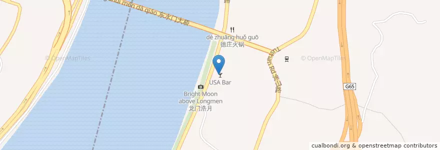 Mapa de ubicacion de USA Bar en China, Chongqing, 重庆市中心, 南岸区.