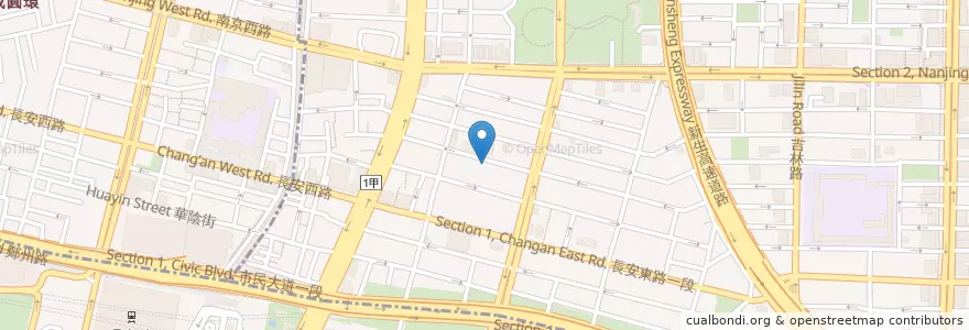 Mapa de ubicacion de 御成町 浪漫鰻屋 en Тайвань, Новый Тайбэй, Тайбэй, 中山區.