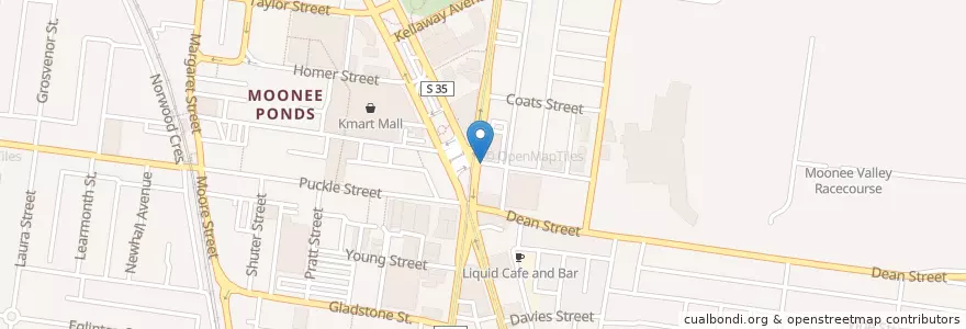 Mapa de ubicacion de Alexandra Avenue en Australia, Victoria, City Of Moonee Valley.