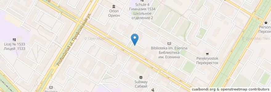 Mapa de ubicacion de Хинкальная Кинто en Russland, Föderationskreis Zentralrussland, Moskau, Südwestlicher Verwaltungsbezirk, Академический Район.