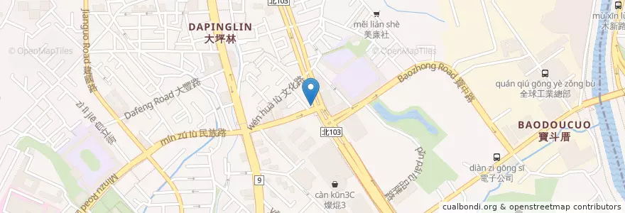 Mapa de ubicacion de 85度C en Taiwan, 新北市, 新店區.