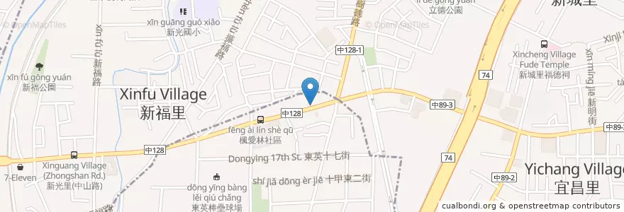 Mapa de ubicacion de 麥當勞 en Taiwan, Taichung, Distretto Di Taiping.