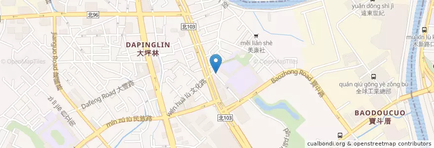 Mapa de ubicacion de 香港亨記粉麵粥飯 en 台湾, 新北市, 新店区.