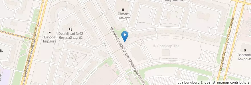 Mapa de ubicacion de Интан en Russia, Northwestern Federal District, Leningrad Oblast, Saint Petersburg, Приморский Район, Округ Озеро Долгое.