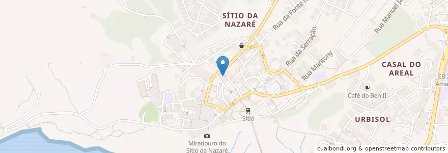 Mapa de ubicacion de Praça da República en 포르투갈, Centro, Leiria, Oeste, Nazaré, Nazaré.