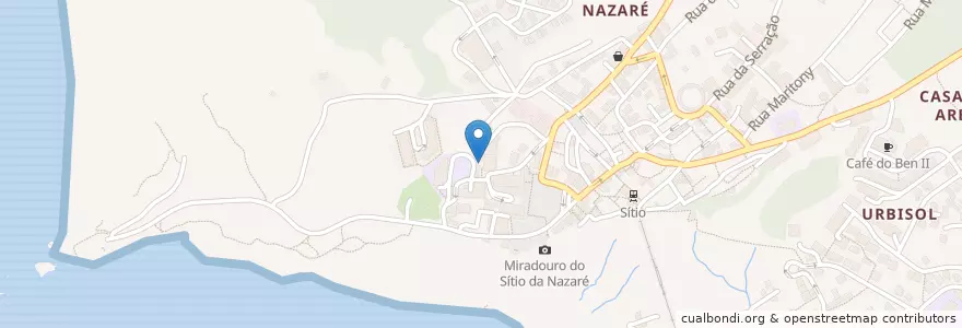 Mapa de ubicacion de Patio do Teatro en 포르투갈, Centro, Leiria, Oeste, Nazaré, Nazaré.