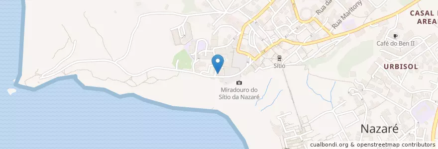 Mapa de ubicacion de Arimar en Portugal, Mitte, Leiria, West, Nazaré, Nazaré.