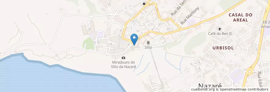 Mapa de ubicacion de Moialmas en Portugal, Centre, Leiria, Oeste, Nazaré, Nazaré.