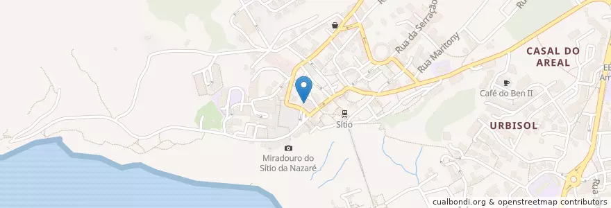 Mapa de ubicacion de O Gordo en Portugal, Centro, Leiria, West, Nazaré, Nazaré.