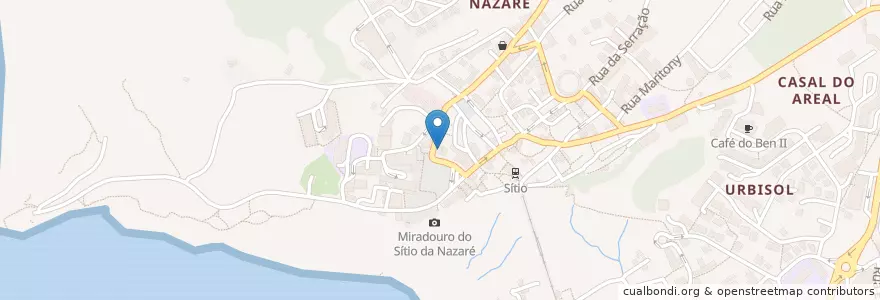 Mapa de ubicacion de Clinica de Sítio en البرتغال, الوسطى, ليريا, Oeste, Nazaré, Nazaré.