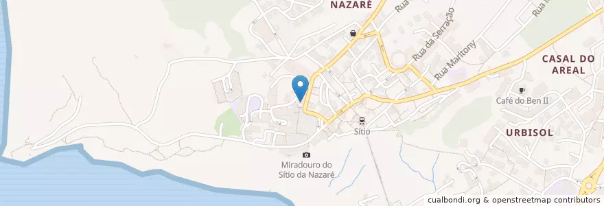 Mapa de ubicacion de Casa Pires- A Sardinha en ポルトガル, Centro, Leiria, Oeste, Nazaré, Nazaré.