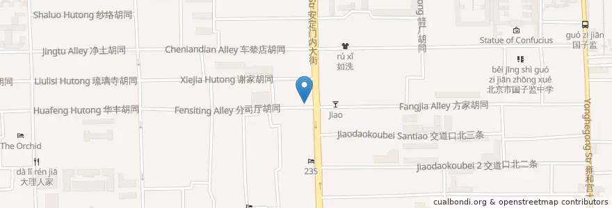 Mapa de ubicacion de 张妈妈特色川味馆 en China, Pekín, Hebei, 东城区.