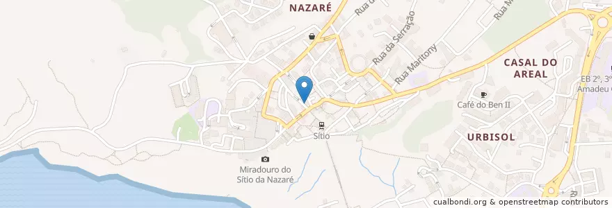 Mapa de ubicacion de O Cantinha en Portekiz, Centro, Leiria, Oeste, Nazaré, Nazaré.