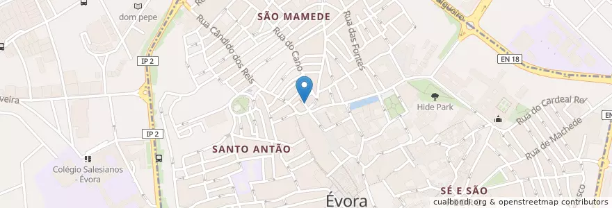Mapa de ubicacion de A Tasquinha do Zé en پرتغال, Alentejo, Alentejo Central, اوورا, اوورا, Bacelo E Senhora Da Saúde, Évora.