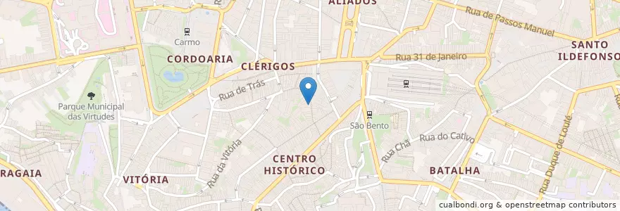 Mapa de ubicacion de Tambla en پرتغال, Norte, Área Metropolitana Do Porto, Porto, Porto, Cedofeita, Santo Ildefonso, Sé, Miragaia, São Nicolau E Vitória.
