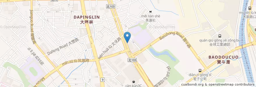 Mapa de ubicacion de 豐田牙醫 en 臺灣, 新北市, 新店區.