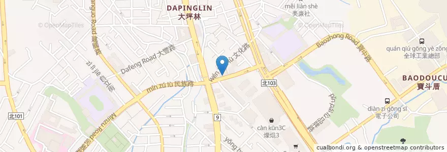 Mapa de ubicacion de 彰化商業銀行 en Taiwan, Nuova Taipei, Distretto Di Xindian.