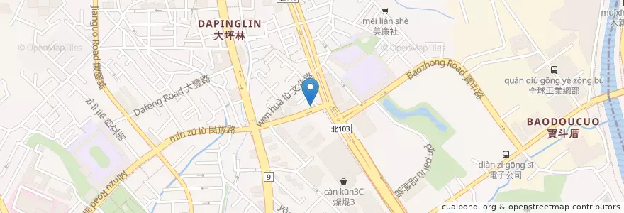 Mapa de ubicacion de Casa義式香草廚房 en Taïwan, Nouveau Taipei, Xindian.