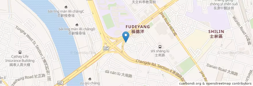 Mapa de ubicacion de coffee stand en 타이완, 신베이 시, 타이베이시, 스린 구.