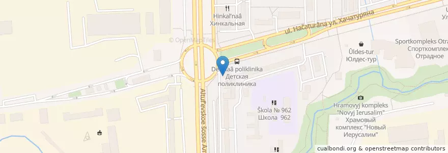Mapa de ubicacion de Райффайзен en Россия, Центральный Федеральный Округ, Москва, Северо-Восточный Административный Округ, Район Отрадное.