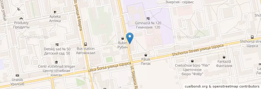 Mapa de ubicacion de Ветеринарный кабинет 1 en Russie, District Fédéral De L'Oural, Oblast De Sverdlovsk, Городской Округ Екатеринбург.