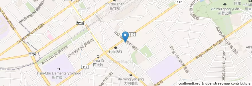 Mapa de ubicacion de 羅塔仕咖啡 en 臺灣, 臺灣省, 新竹市, 東區.