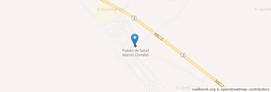 Mapa de ubicacion de Puesto de Salud Marvin Corrales en نیکاراگوئه, Carazo, San Marcos (Municipio).
